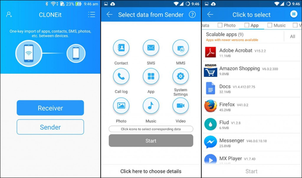 программа передачи данных для Android